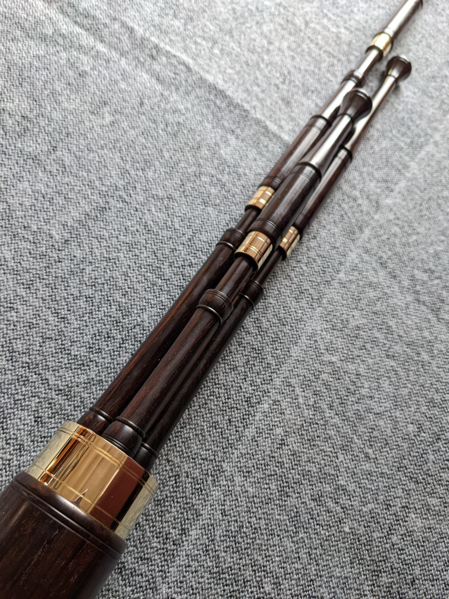 African Blackwood, blackwood mounts & brass ferrules