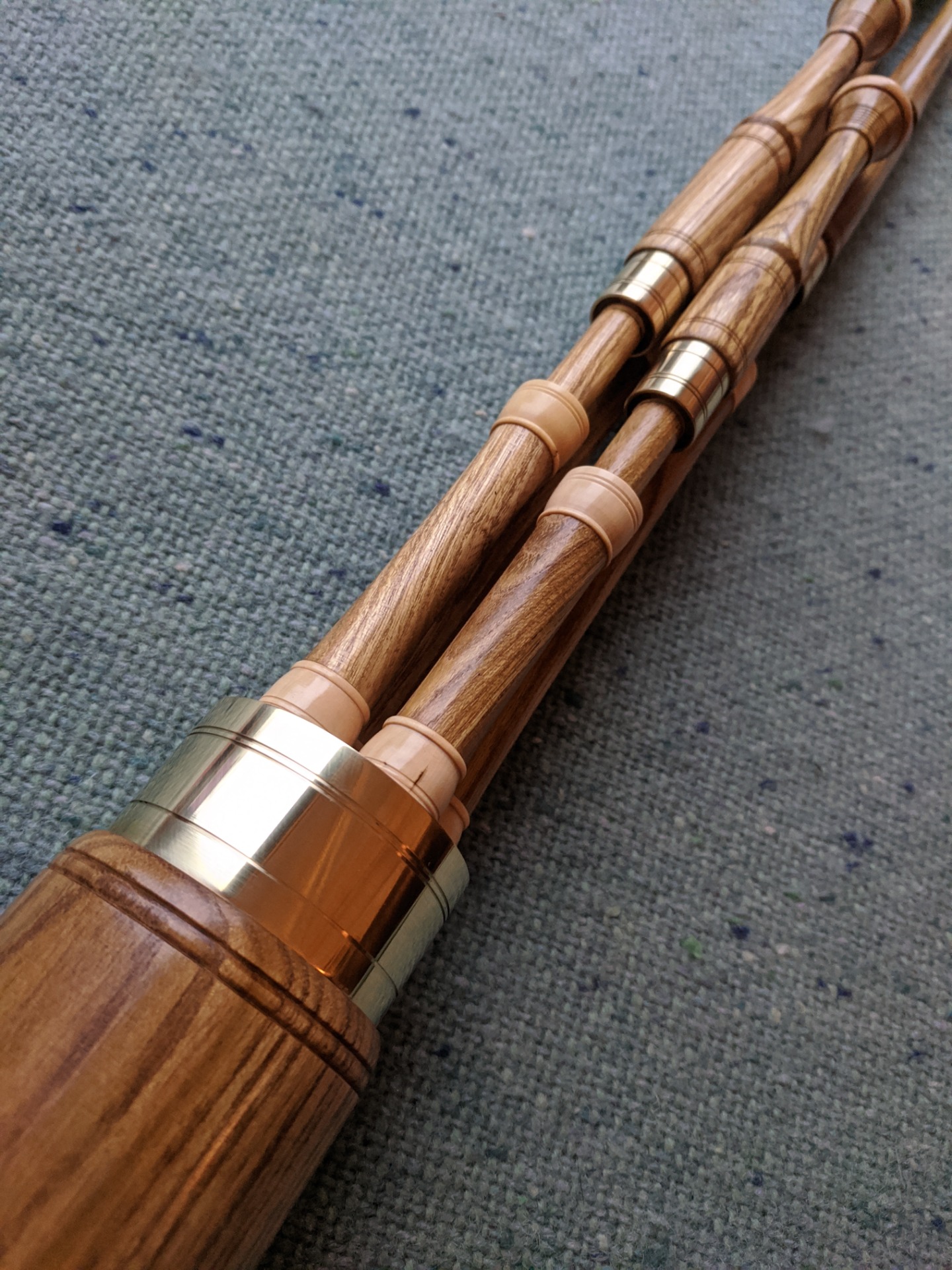 Laburnum, cocobolo mounts & brass ferrules