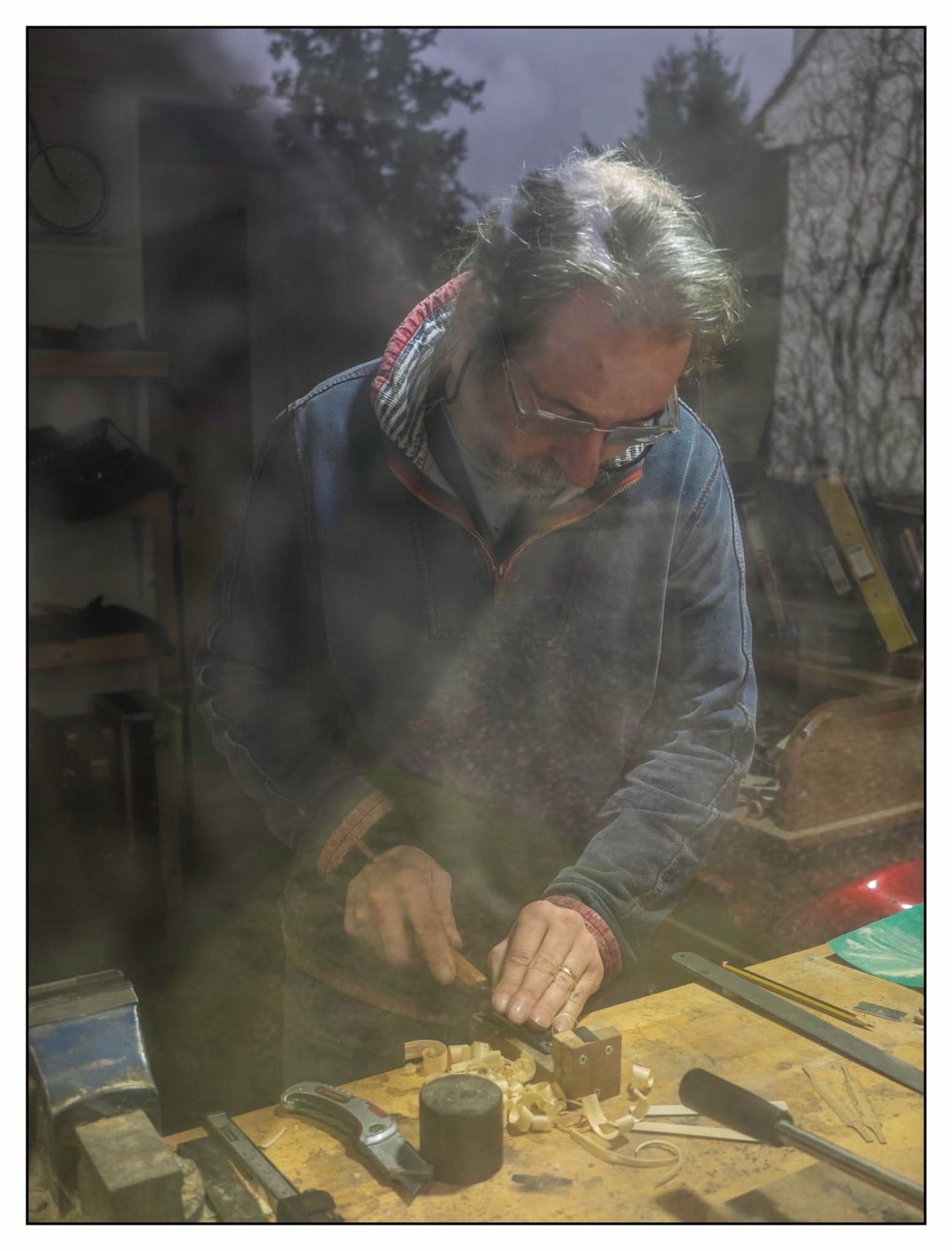 Gouging cane slip for uilleann chanter reed